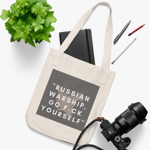 'RUSSIAN WARSHIP, GO F-CK YOURSELF' Canvas Tote Bag