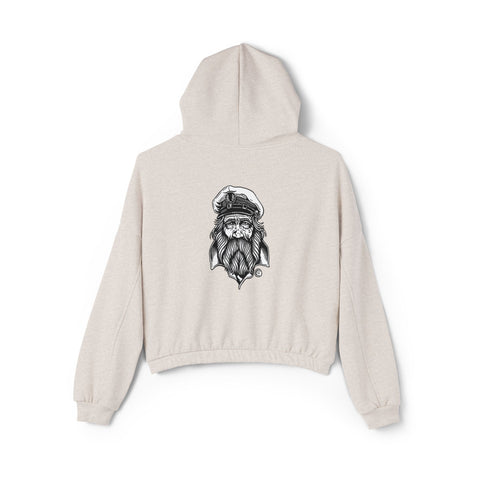 Olde Soul Pirate Jack Cropped Hoodie — Women's Cinched Hem