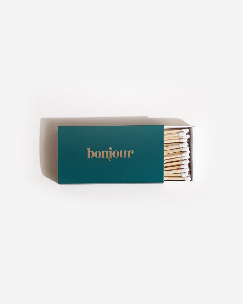 BONJOUR Emerald Long Matches by Brooklyn Candle Studio