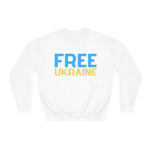 'Free Ukraine' Unisex DryBlend® Crewneck Sweatshirt