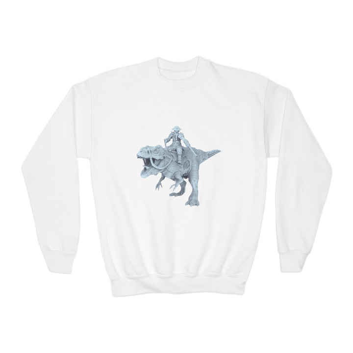 PIRATE RIDES A T-REX KIDS SWEATSHIRT