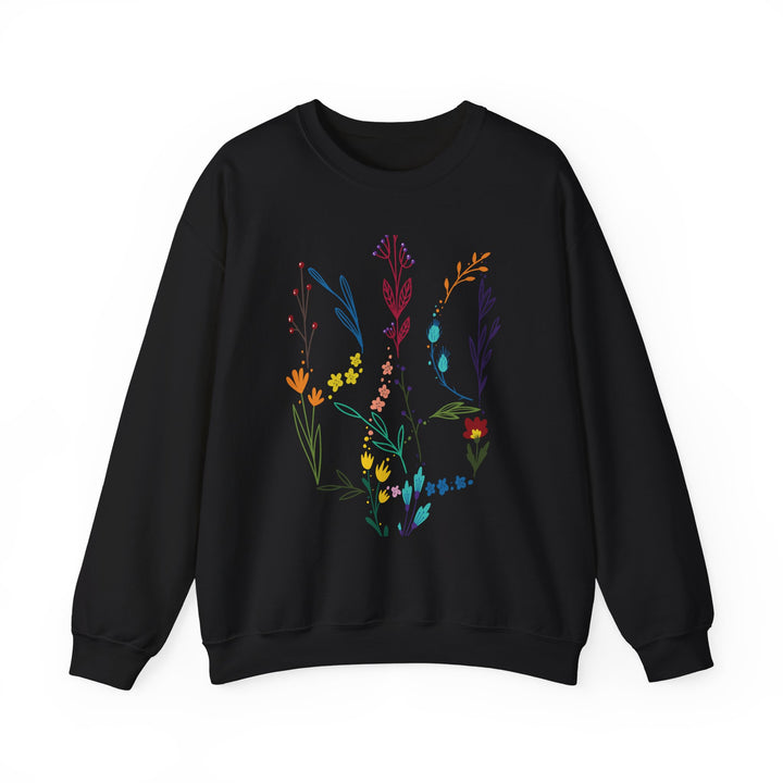 Floral Tryzub Crewneck Sweatshirt