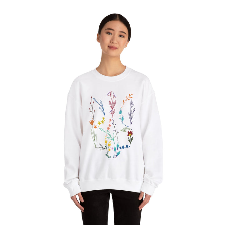 Floral Tryzub Crewneck Sweatshirt
