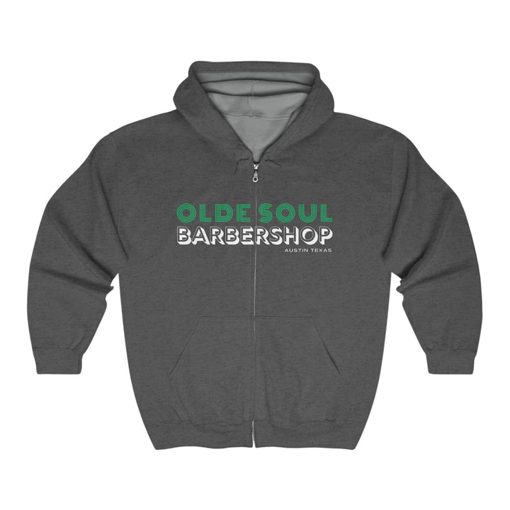 Olde Soul Barbershop Barber Full Zip Hooded Sweatshirt