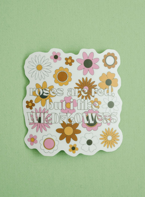 Wildflower transparent Sticker by Indy Brand