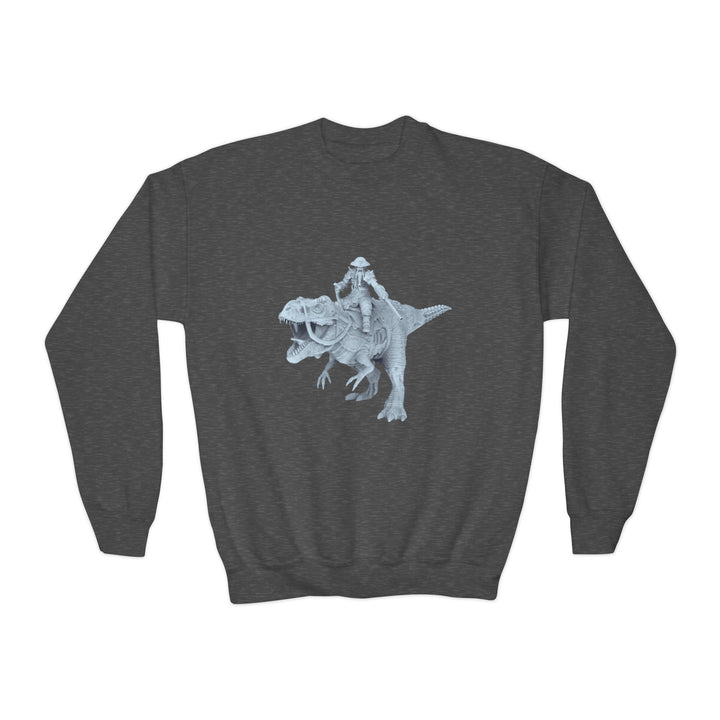 PIRATE RIDES A T-REX KIDS SWEATSHIRT