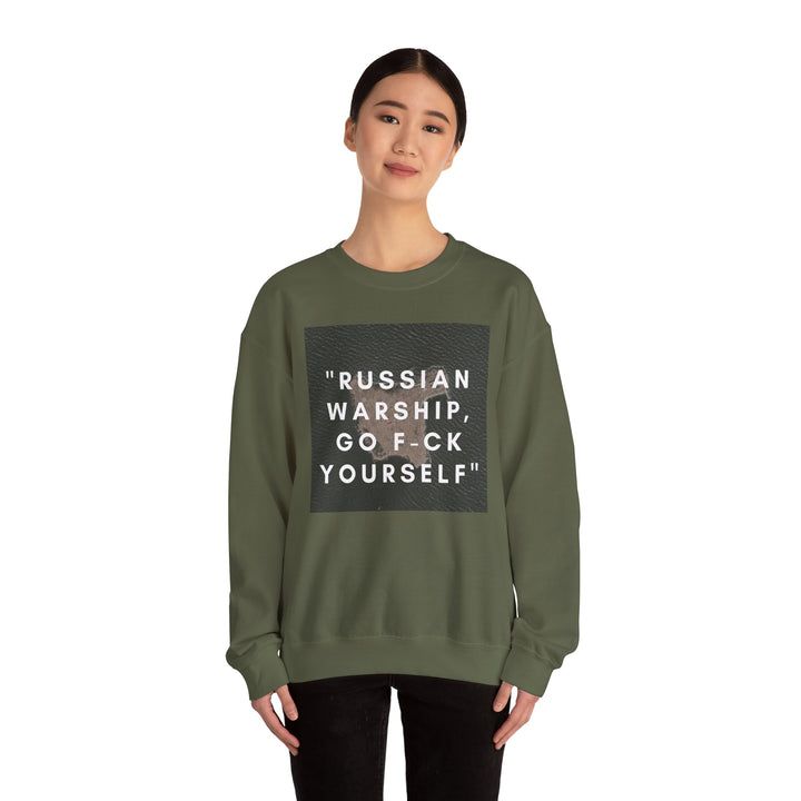 'RUSSIAN WARSHIP, GO F-CK YOURSELF' Heavy Blend Unisex Crewneck Sweatshirt