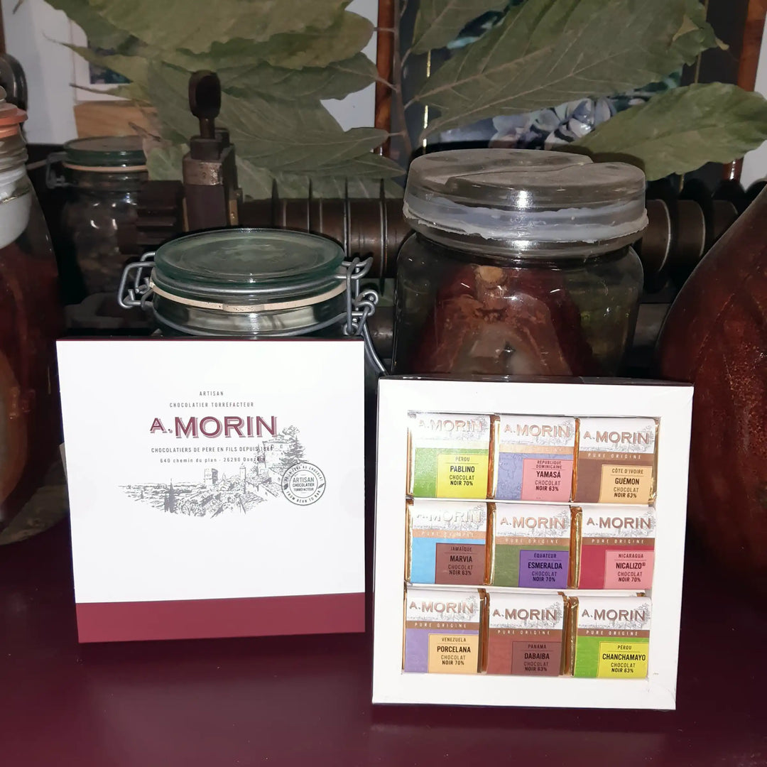 A. Morin Dark Chocolate Tasting Box (27 pieces) by Bar & Cocoa