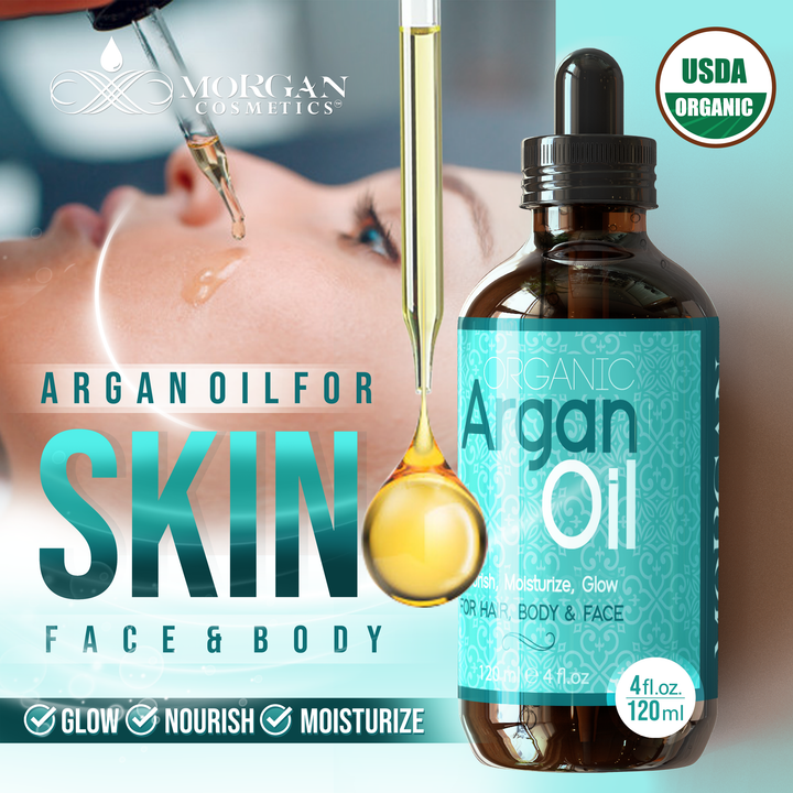 Organic Argan Oil 4 oz by Morgan Cosmetics