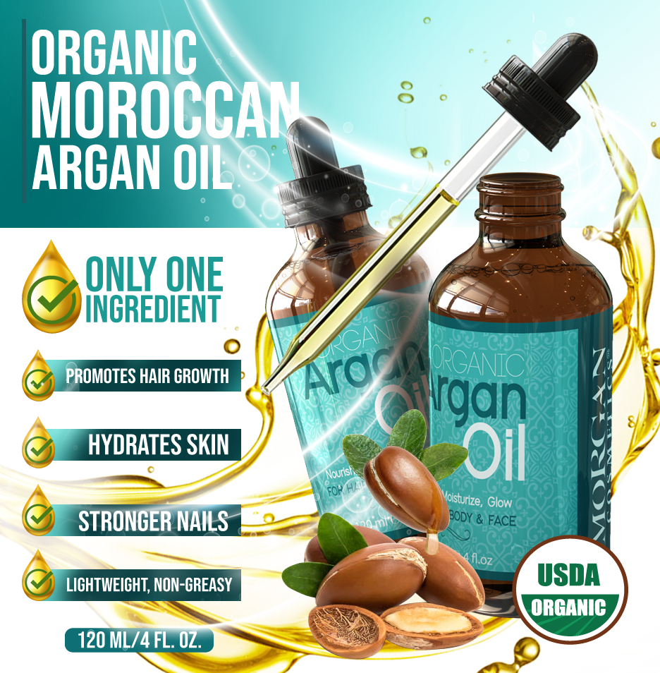 Organic Argan Oil 4 oz by Morgan Cosmetics