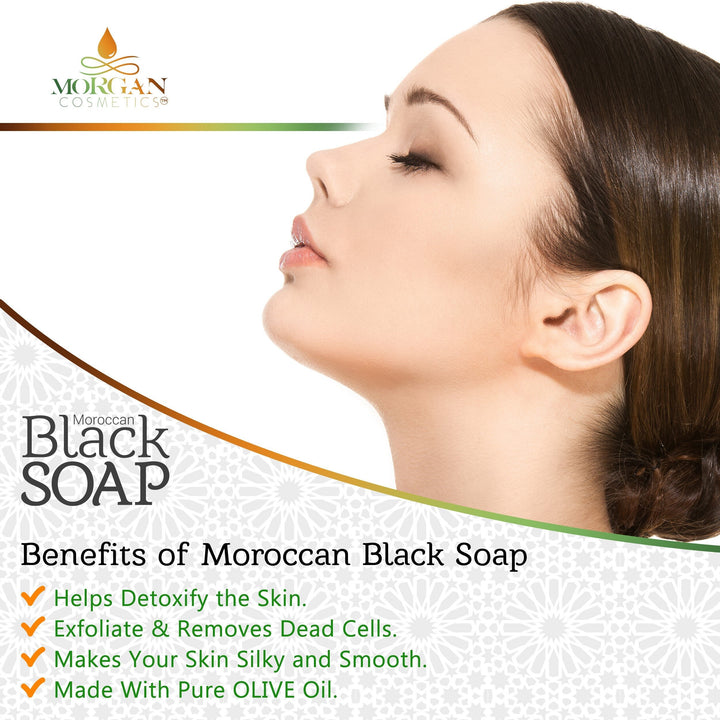 Moroccan Black Soap with Argan by Morgan Cosmetics