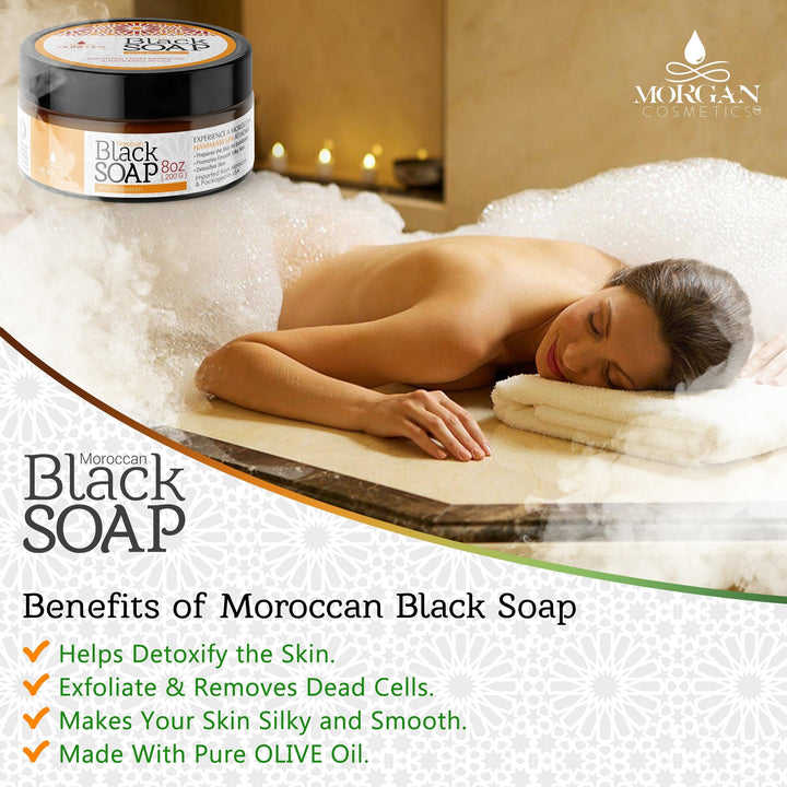 Moroccan Black Soap with Argan by Morgan Cosmetics