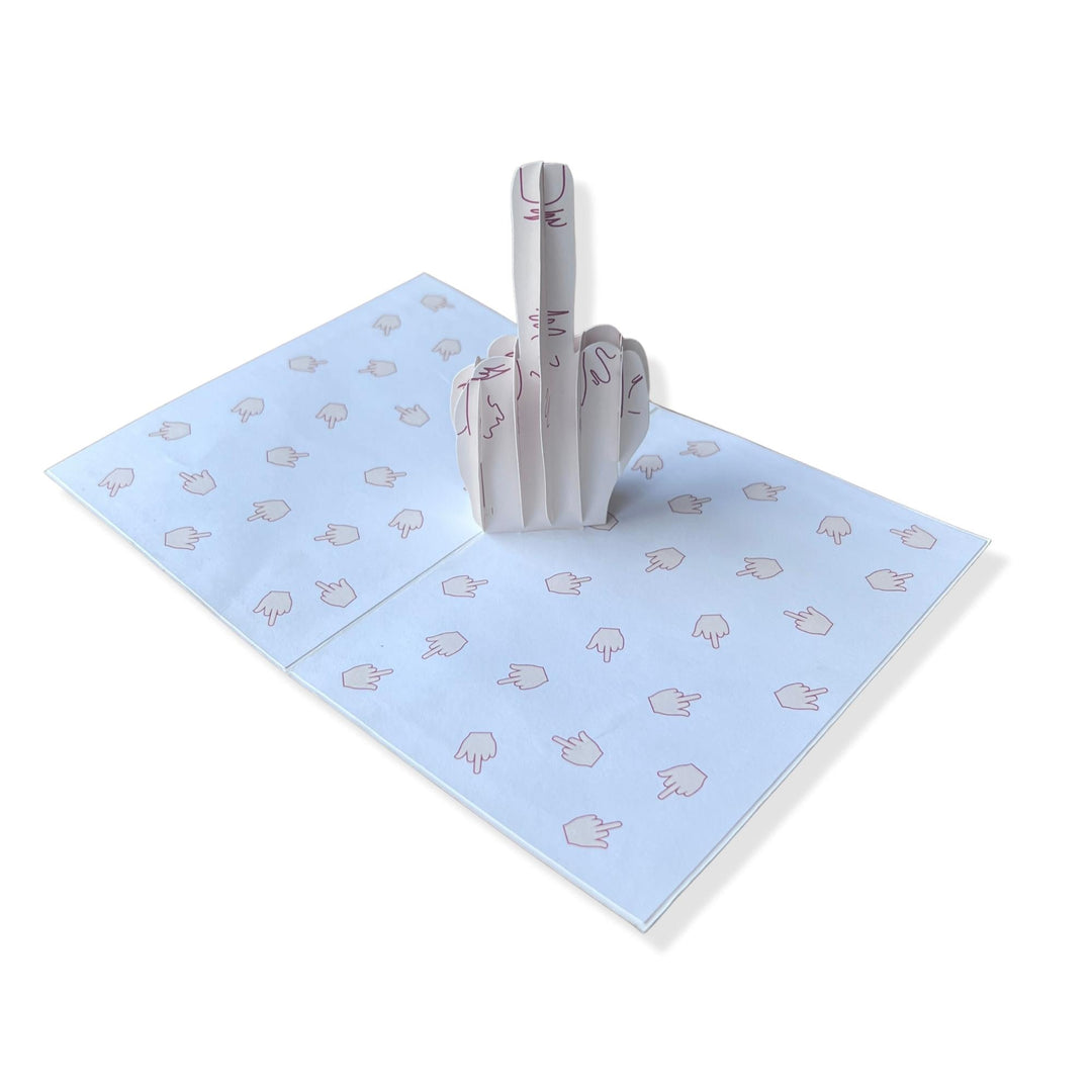 Hey There - Pop up Middle Finger Card by DickAtYourDoor