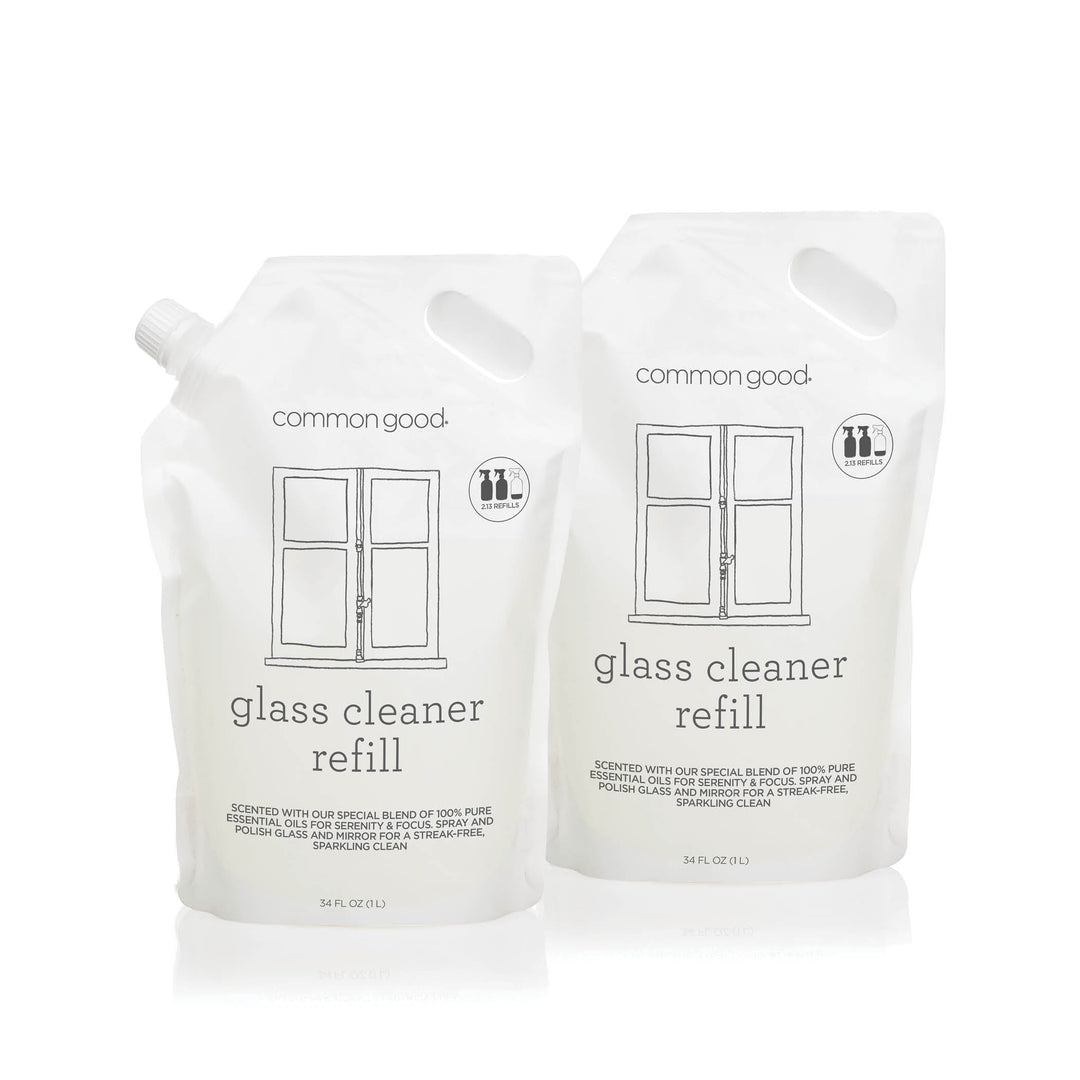 Glass Cleaner Refill Pouch, 34 Fl Oz by Common Good