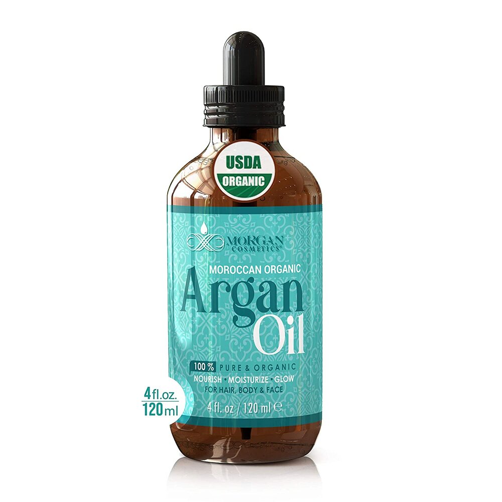 Organic Argan Oil For Hair, Skin and Body 4 oz / 120 ml by Morgan Cosmetics