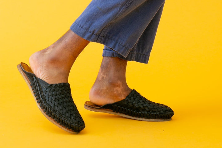 Woven City Slipper in Charcoal by Mohinders