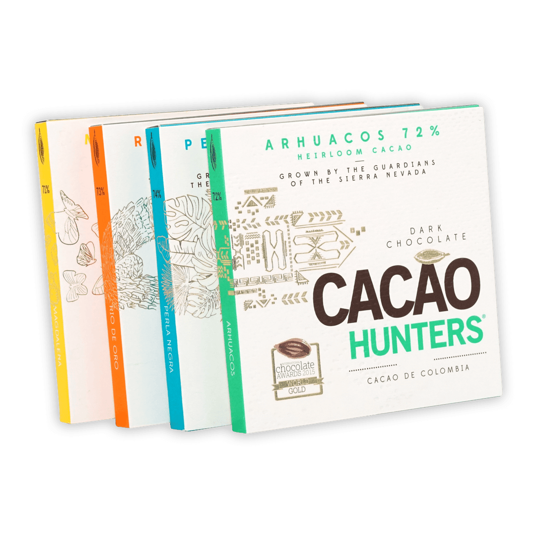 Cacao Hunters Heirloom Collection Dark Chocolate Gift by Bar & Cocoa