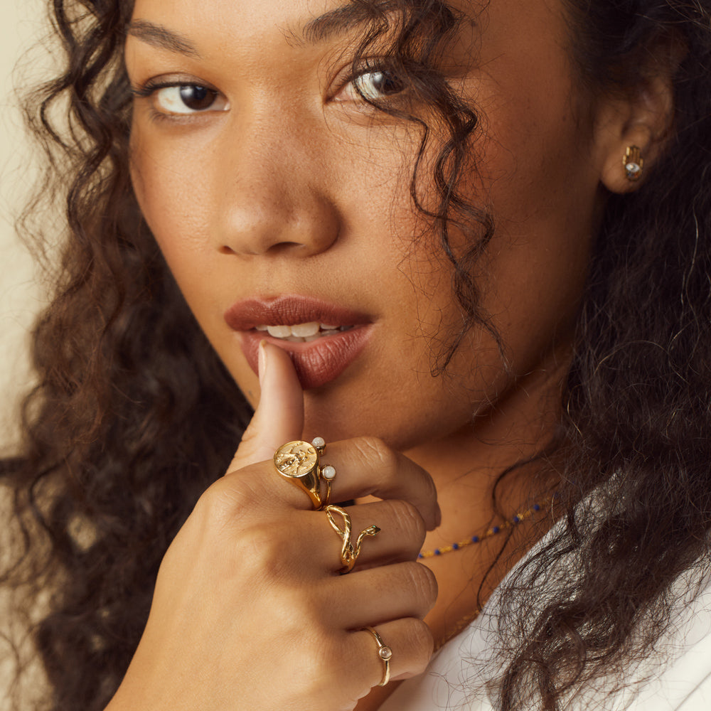 Double Moonstone Ring by Awe Inspired