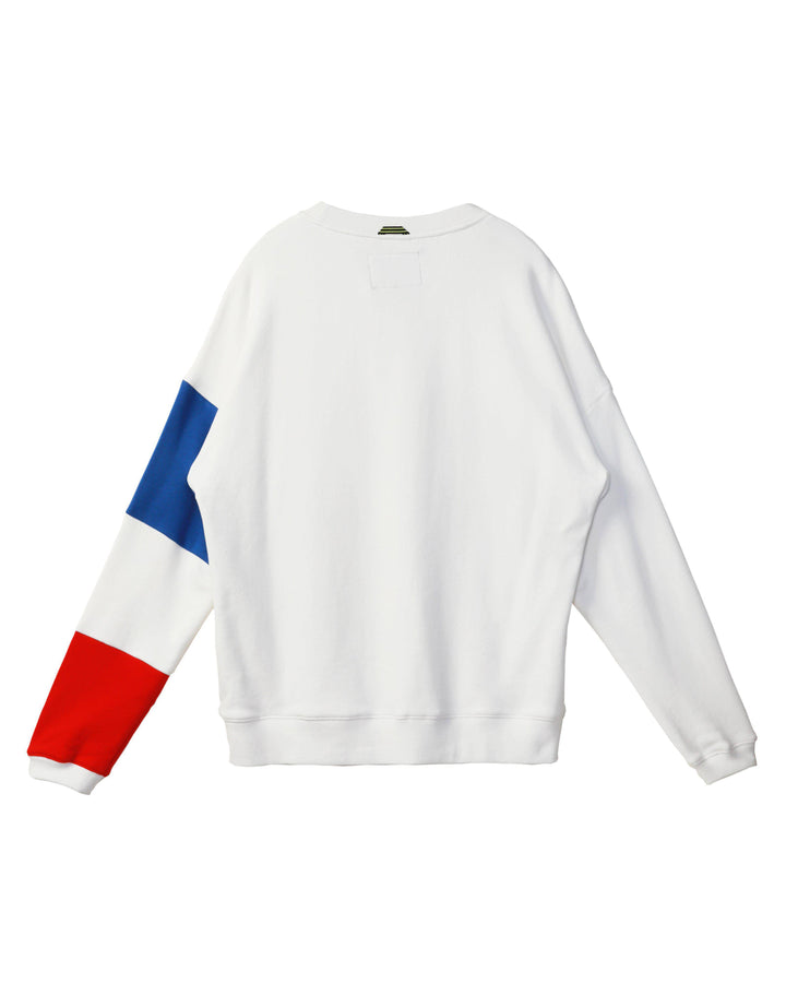 Konus Men's Color Blocked Sweatshirt in White by Shop at Konus