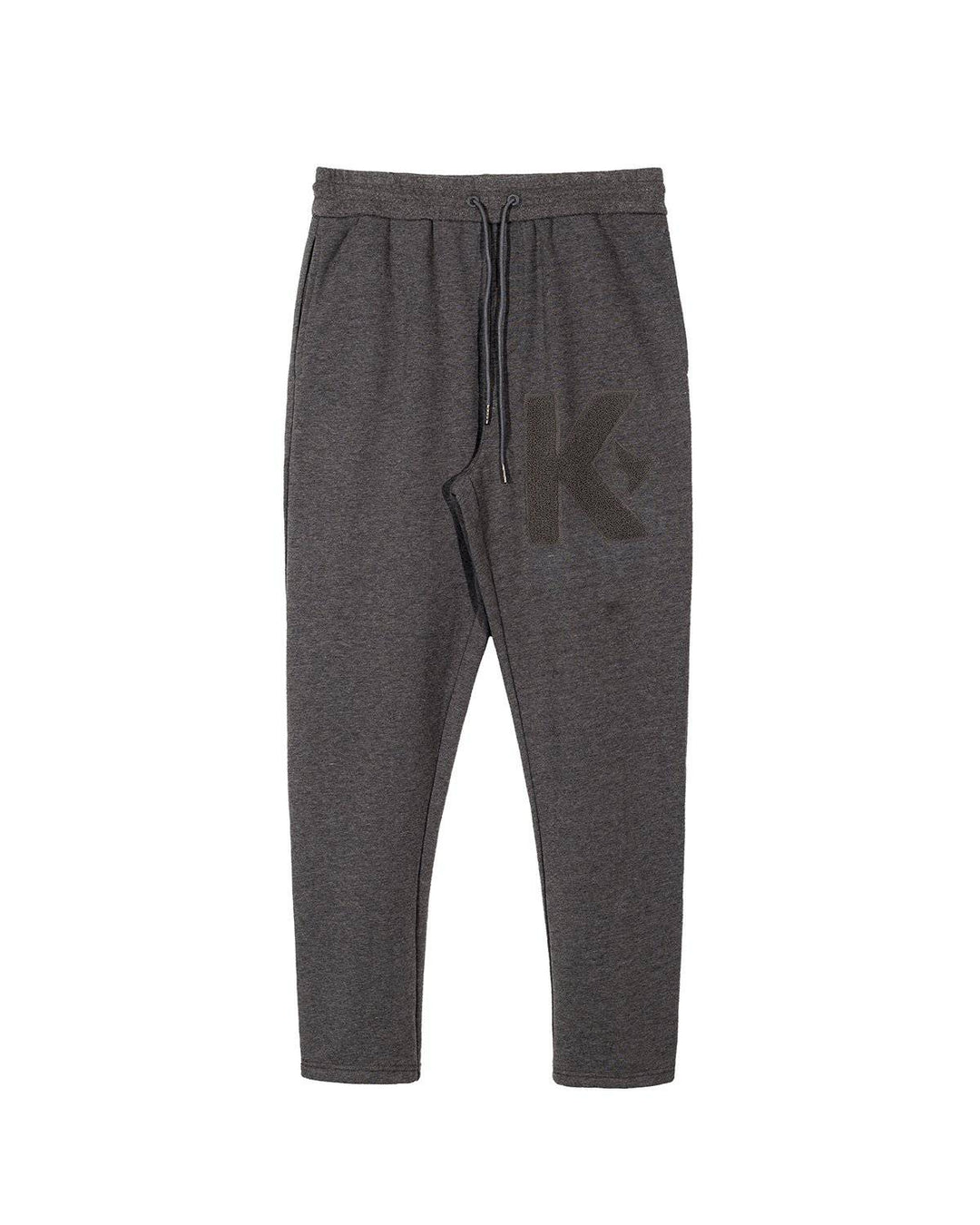 Konus Men's Chenille Embroidery Sweatpants in Heather Grey by Shop at Konus