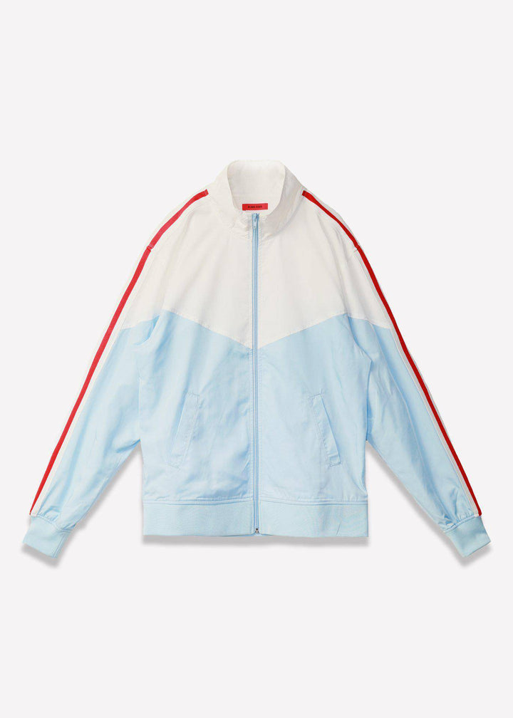 Blank State Men's Retro Swishy Track Jacket in Sky Blue by Shop at Konus