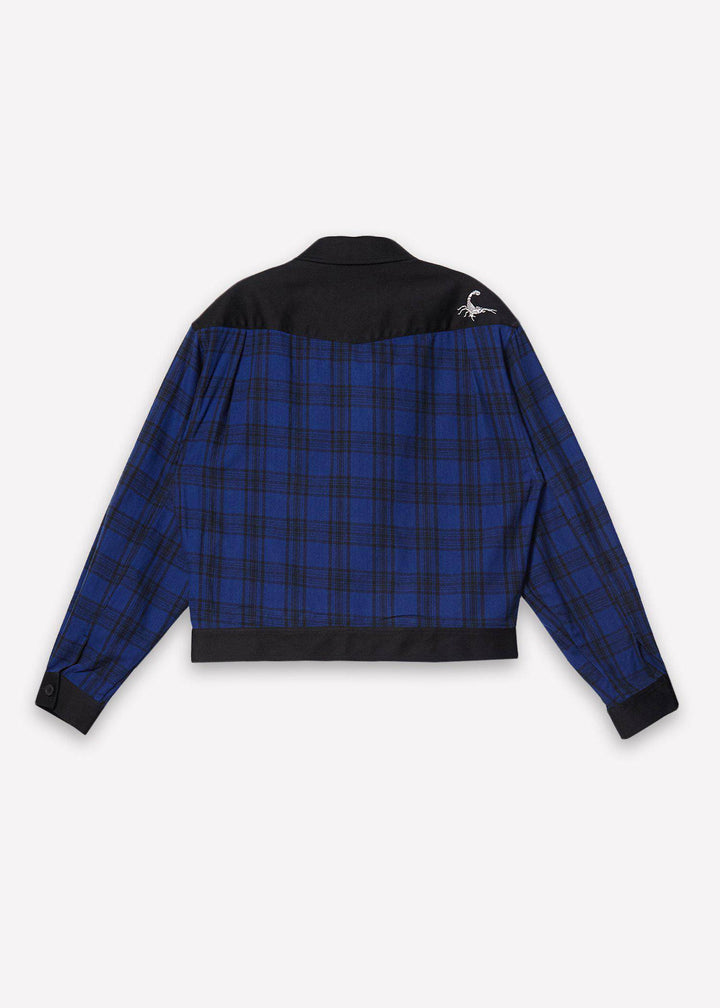 Men's Plaid Shirt Jacket in Blue by Shop at Konus