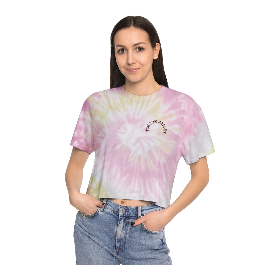 'The Fun Parent' Women's Tie-Dye Crop Tee