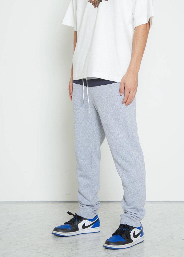 Konus Men's Stripe Sweatpants in Heather Grey by Shop at Konus