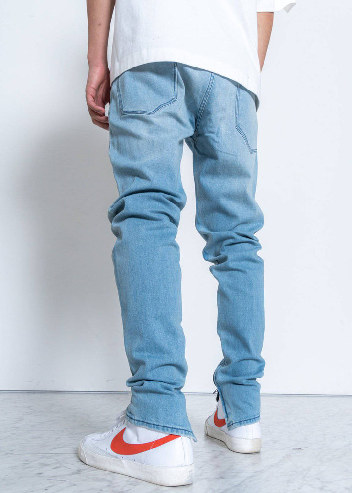 Konus Men's Light Washed Denim With Repair Works by Shop at Konus