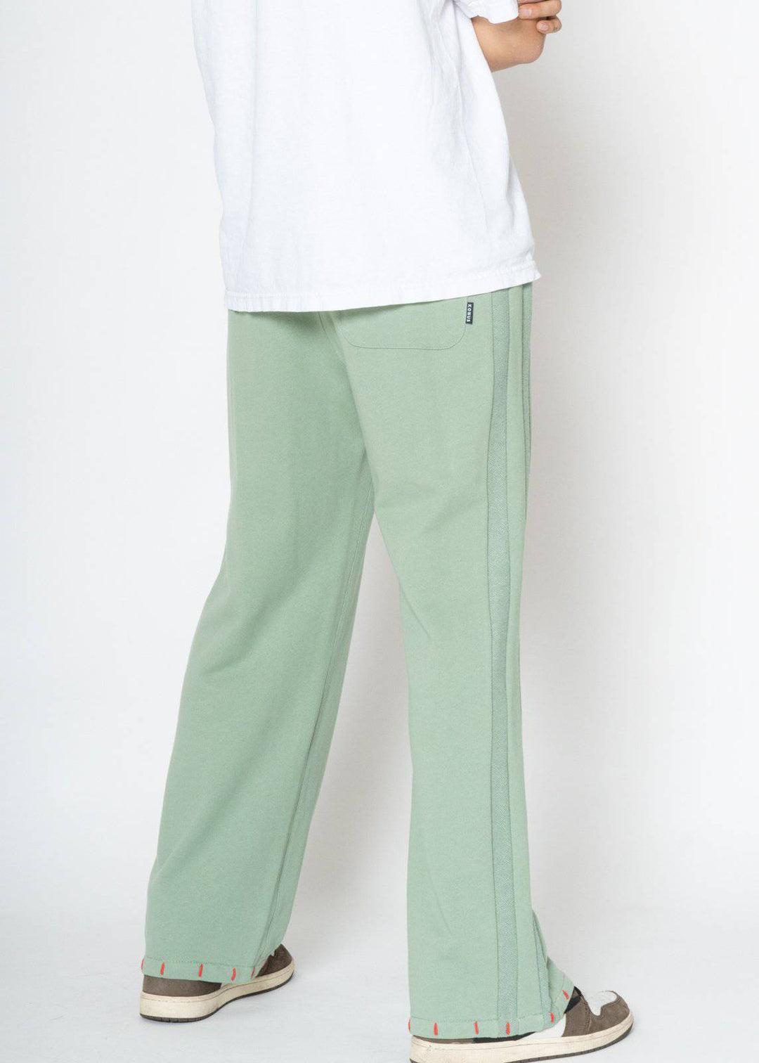 Konus Men's Wide Leg Sweatpants in Green by Shop at Konus