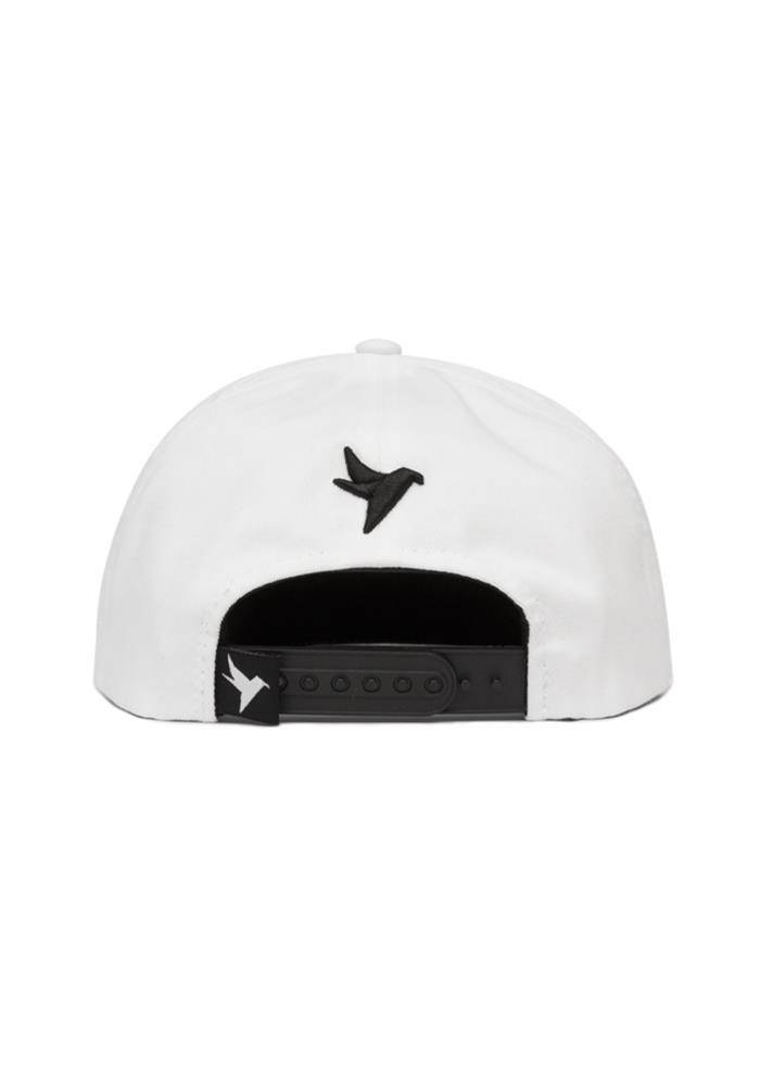 Konus Men's Logo 7 Panel Snap Back in White by Shop at Konus