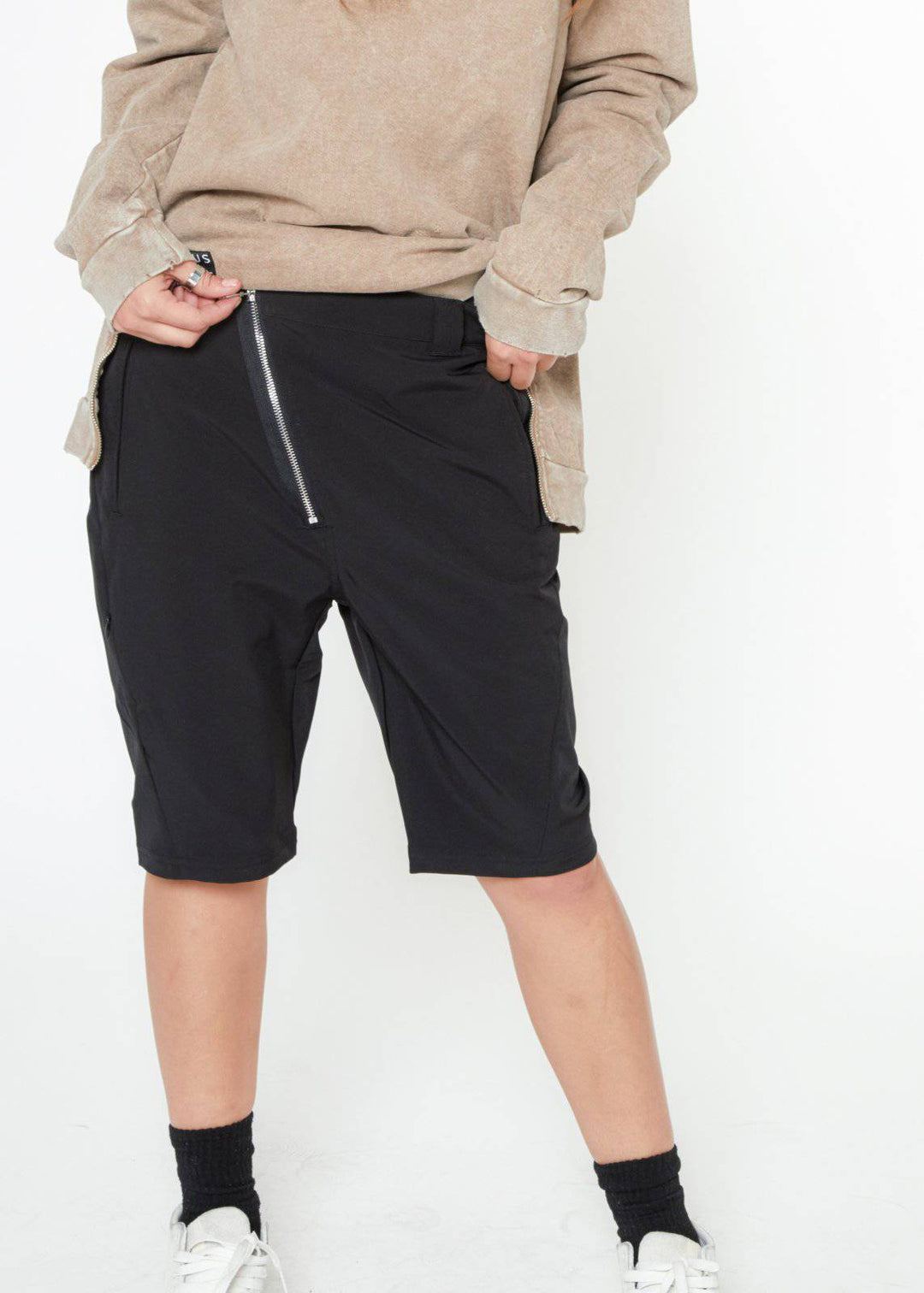 Konus Men's Shorts w/ Asymmetrical Zipper Fly by Shop at Konus