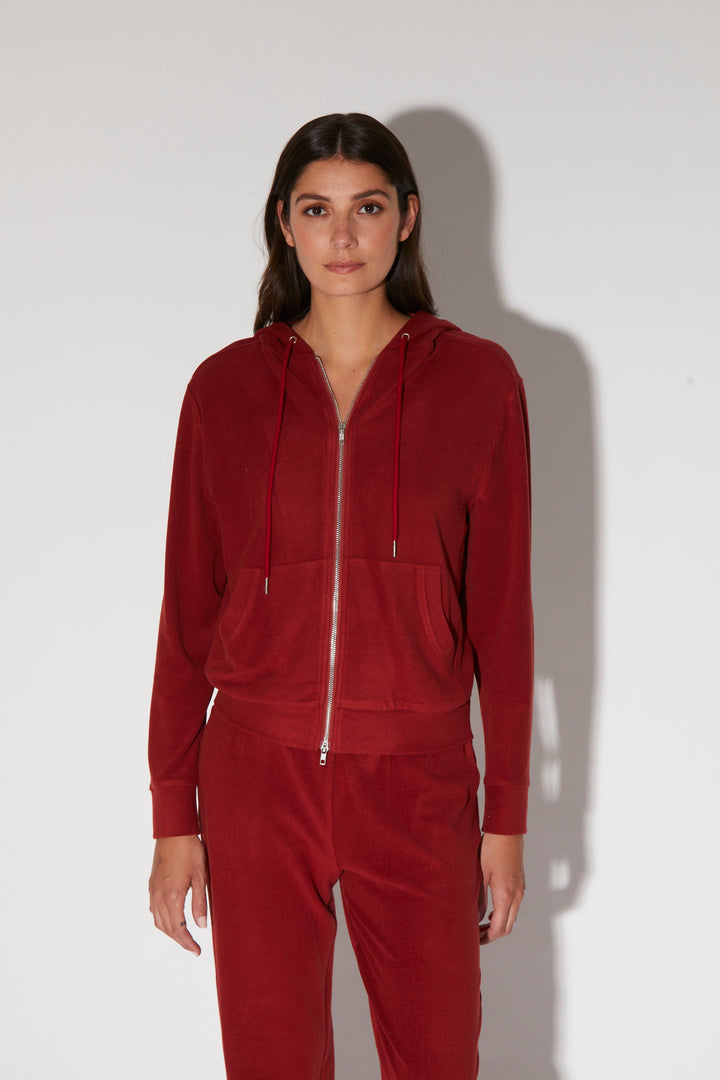 Melory Hoodie, Garnet - Brushed Knit by Walter Baker