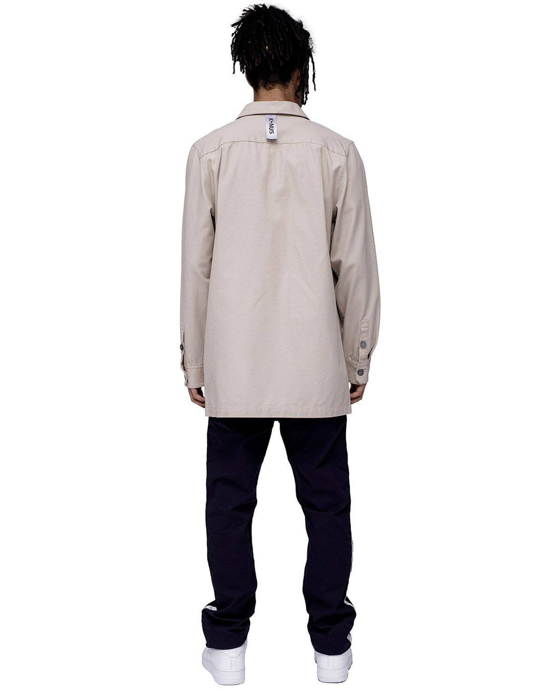 Konus Men's Shirt Jacket/ Calvin Shirt in Taupe by Shop at Konus