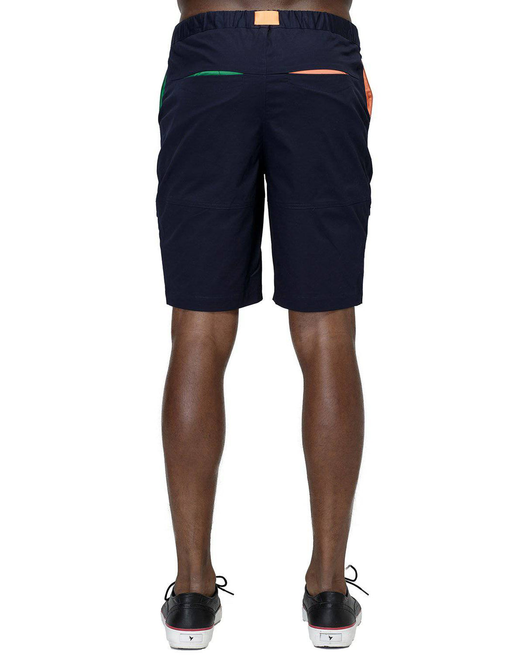 Konus Men's Stretch Twill Shorts w/ Nylon Tape Closure in Navy by Shop at Konus