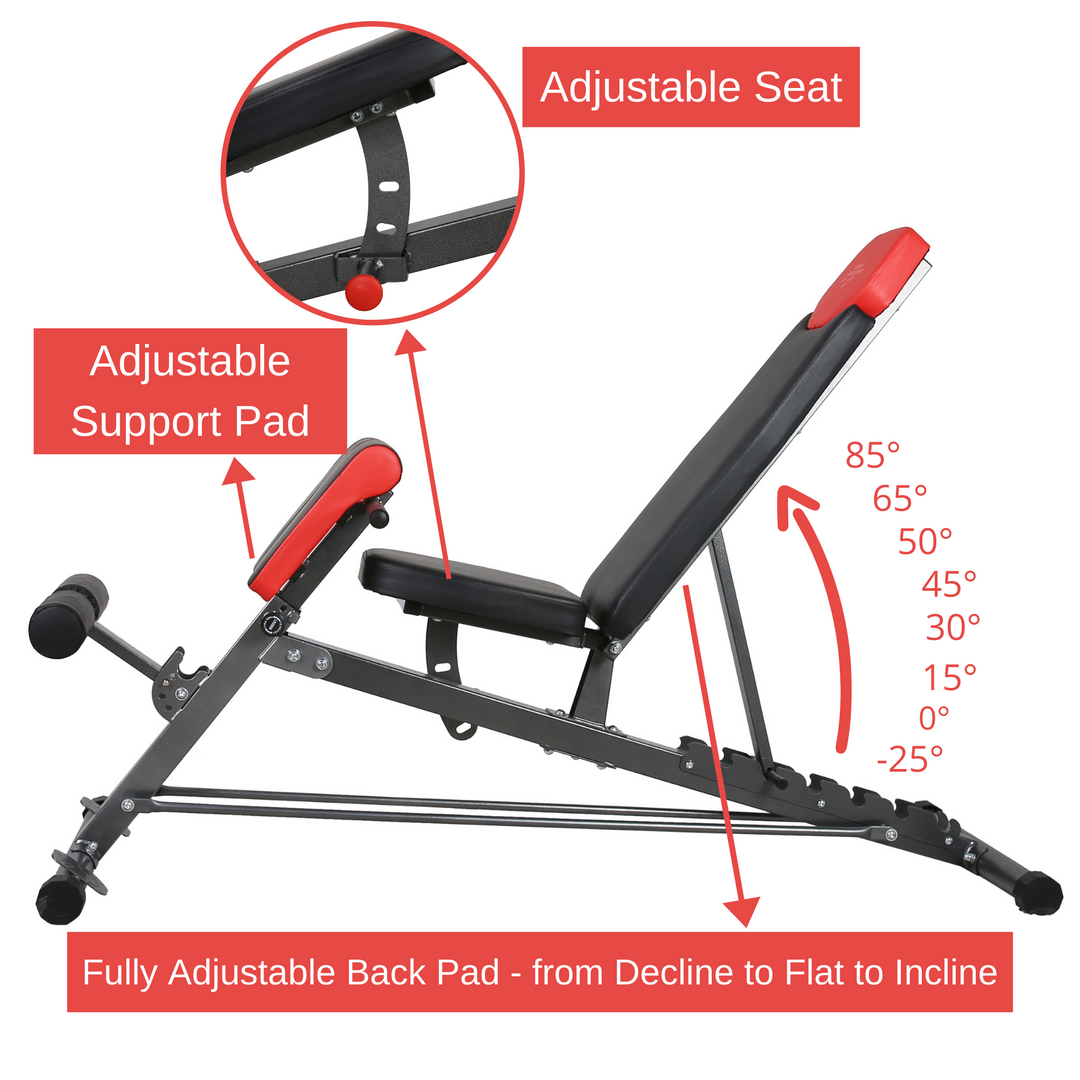 Multi-Functional FID Weight Bench for Full-Body Workout by Finer Form