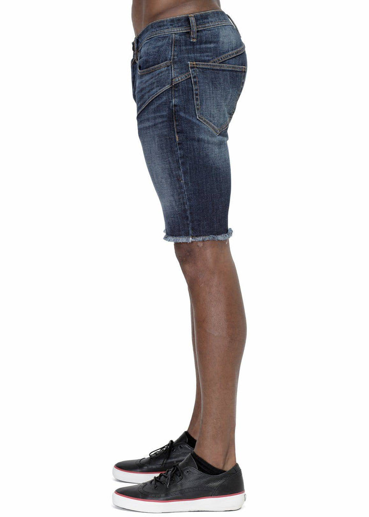 Konus Men's Denim Shorts in Blue Wash by Shop at Konus