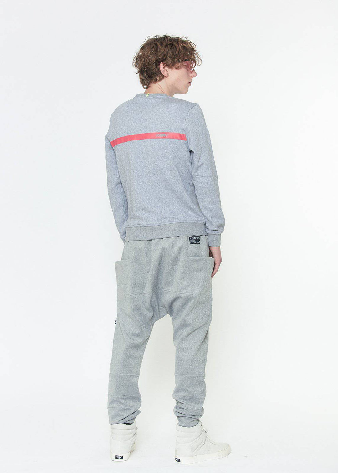 Konus Men's Community French Terry Crew in Grey by Shop at Konus