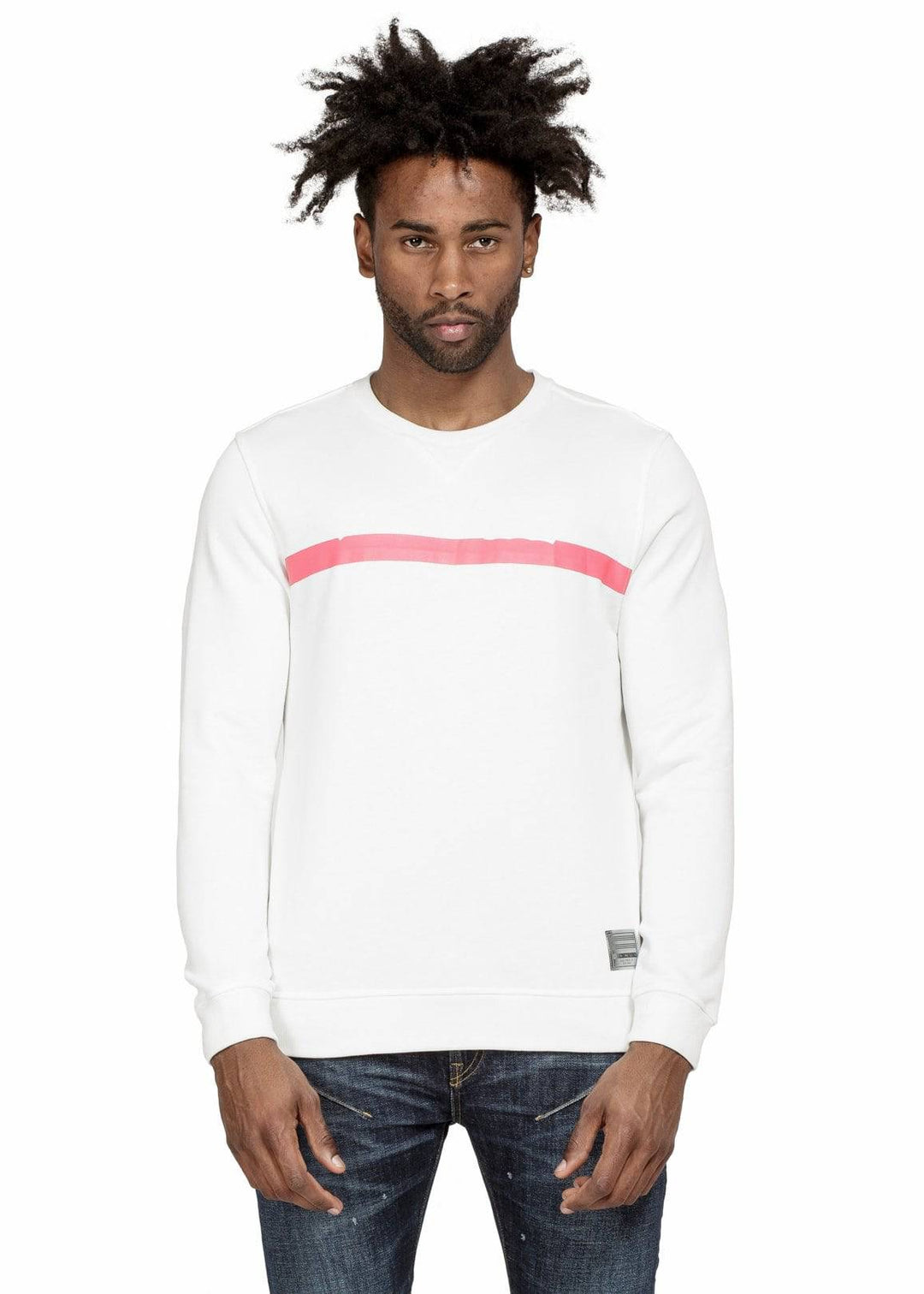 Konus Men's Community French Terry Crew in White by Shop at Konus