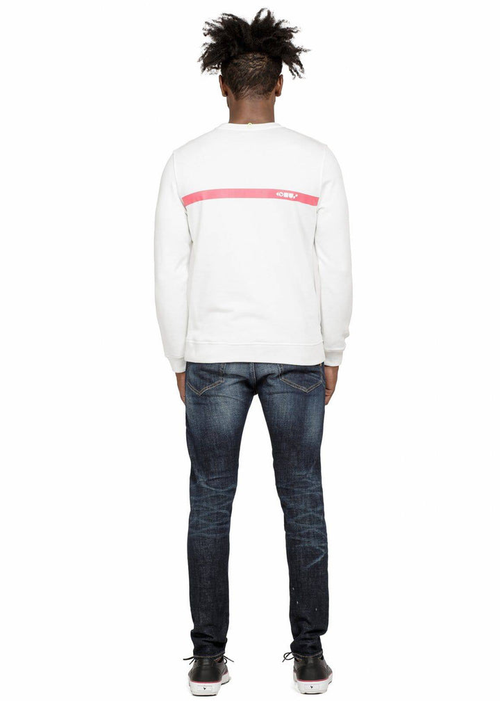 Konus Men's Community French Terry Crew in White by Shop at Konus