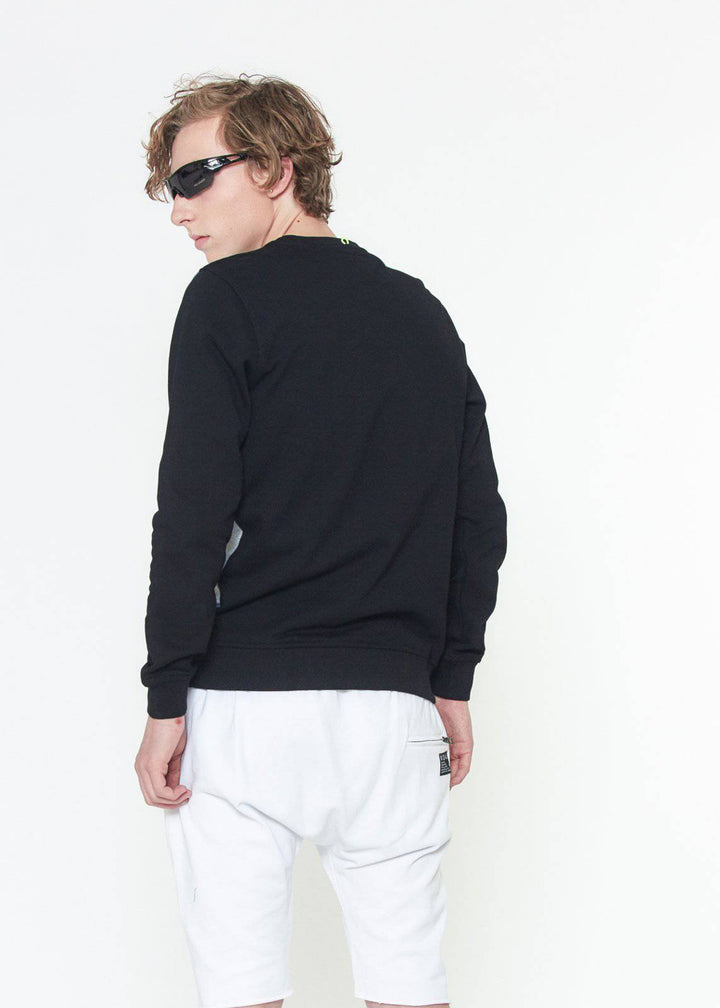 Konus Men's Sweatshirt w/ Panelling in Black by Shop at Konus