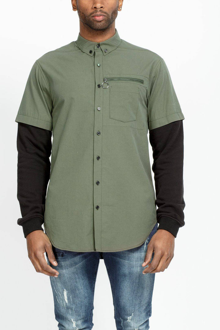 Men's 2 Layer Shirt in Grape Leaf by Shop at Konus