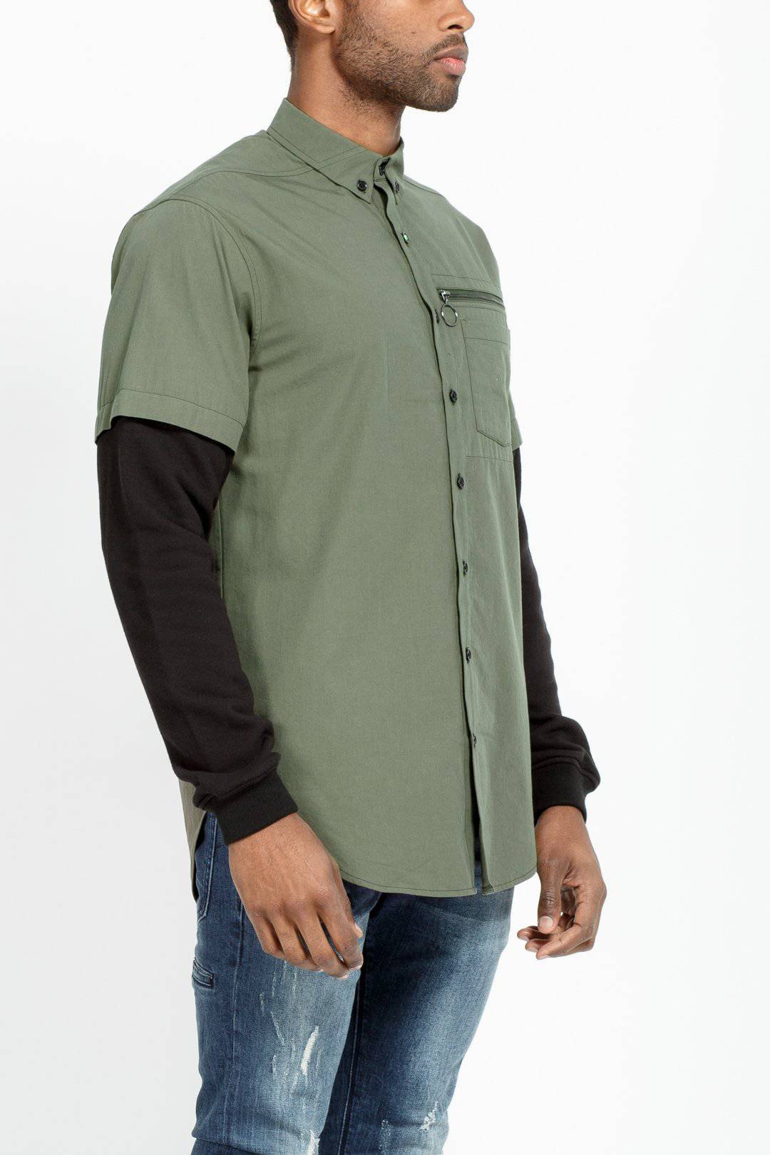 Men's 2 Layer Shirt in Grape Leaf by Shop at Konus