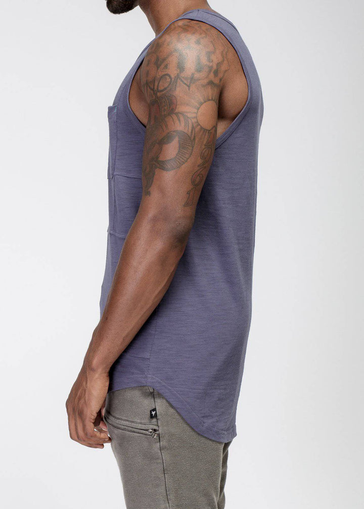 Konus Men's Multi Stitched Tank Top in Cobalt by Shop at Konus