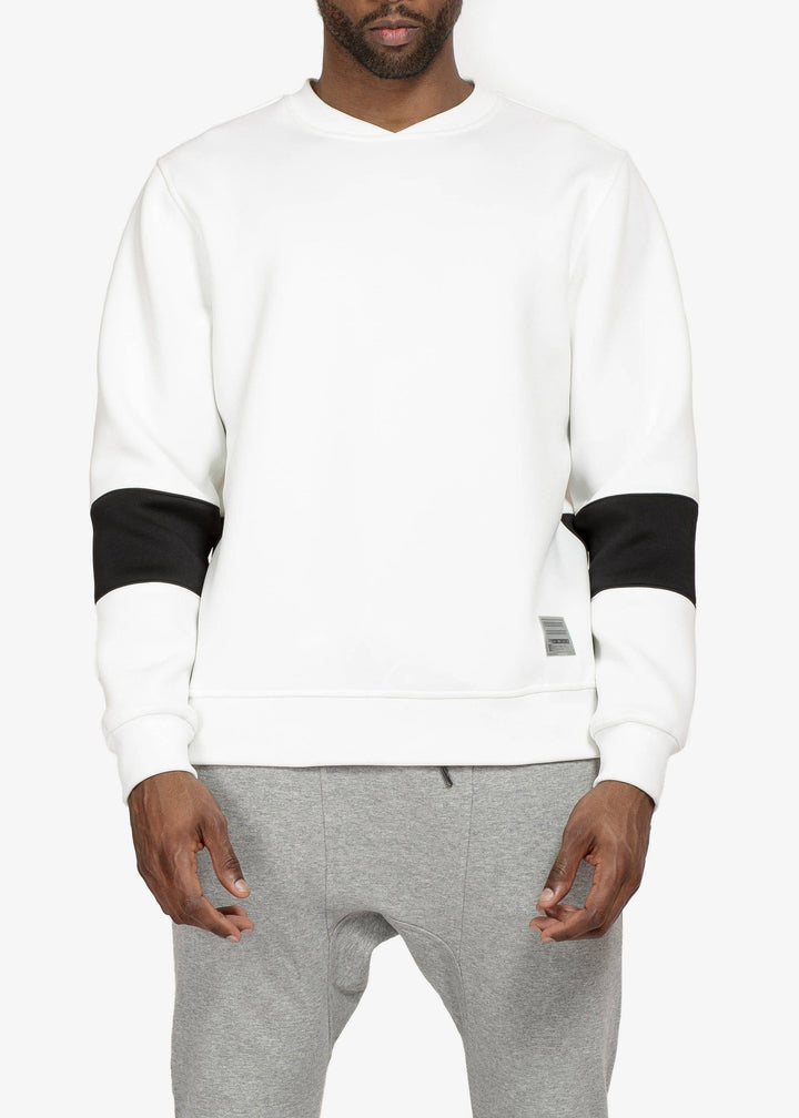 Konus Men's Neoprene Pullover Crew in White by Shop at Konus