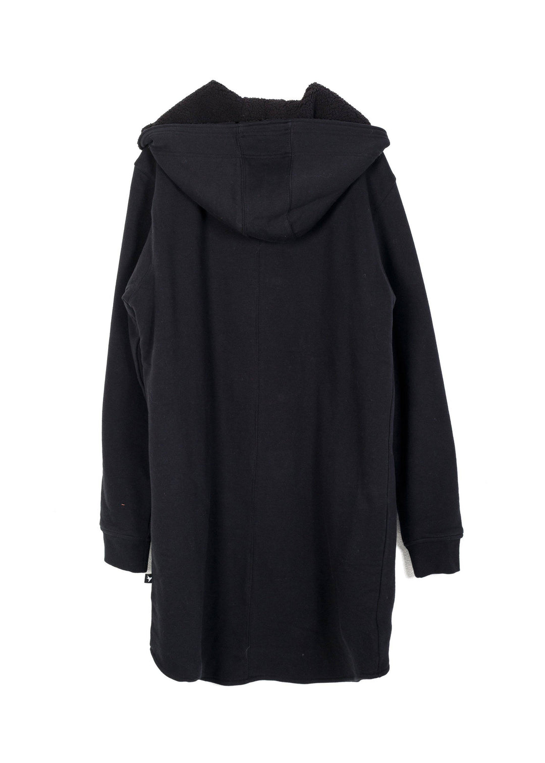 Men's Sherpa Lined Long Hoodie in Black by Shop at Konus