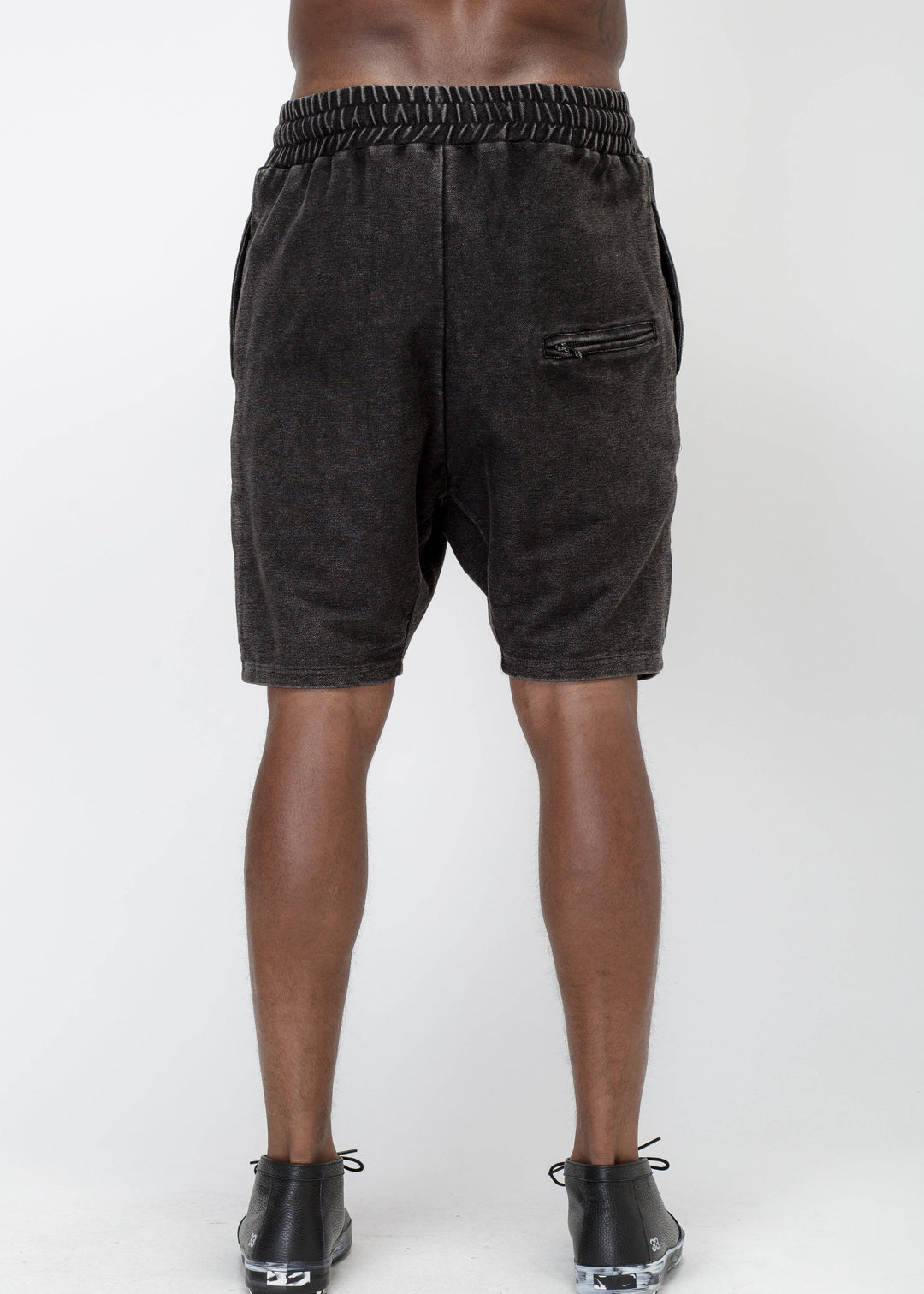 Konus Men's Heavy Denim Knit Shorts in Black by Shop at Konus