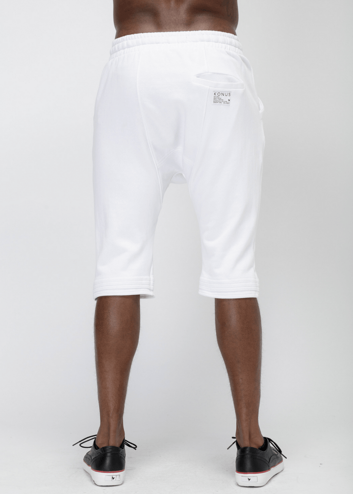 Konus Men's Loose End Shorts in White by Shop at Konus