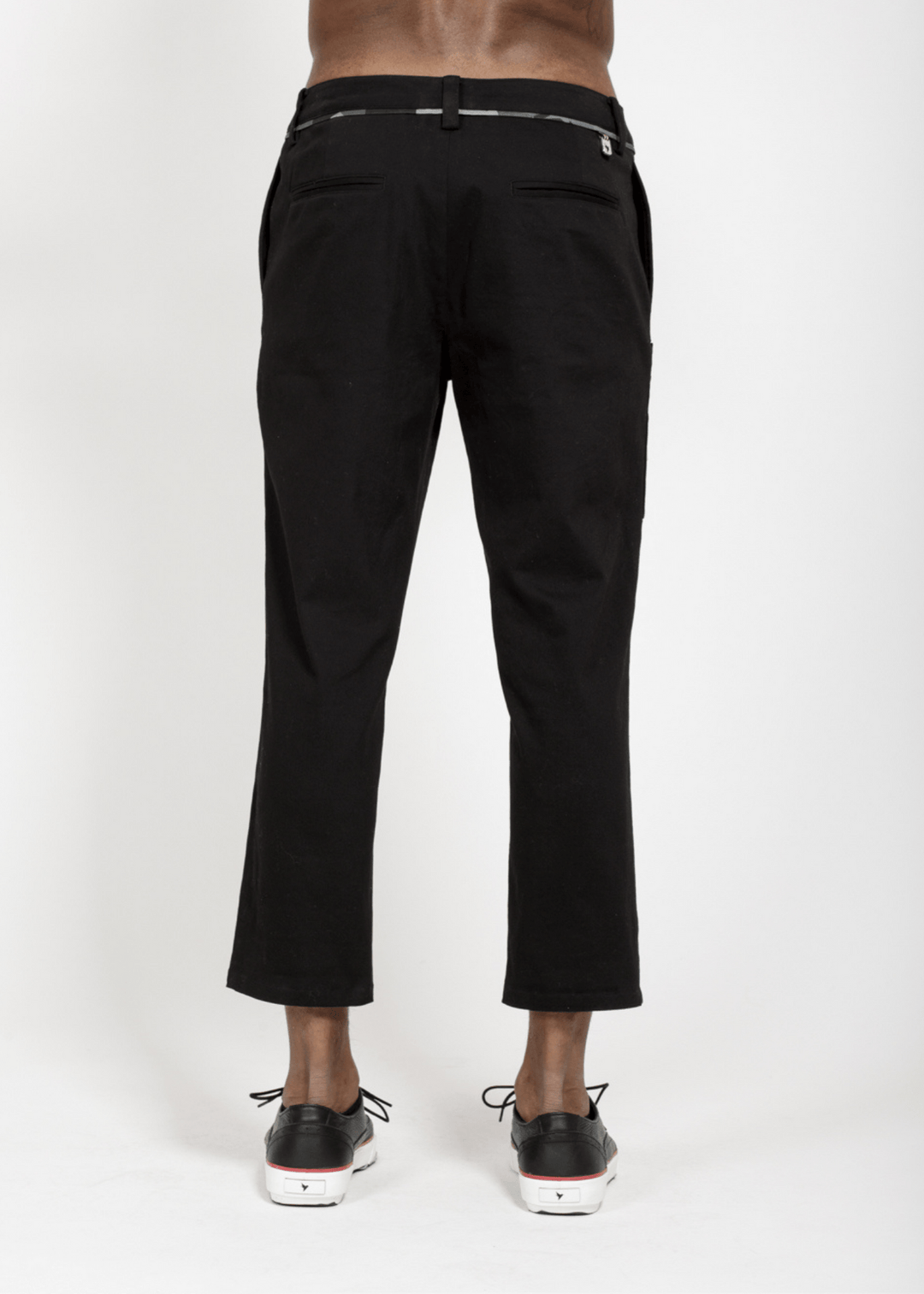 Konus Men's Cropped Side Zip Pants in Black by Shop at Konus