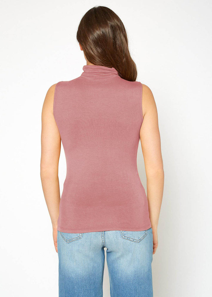 Women's Sleeveless Turtle Neck Fitted Top by Shop at Konus